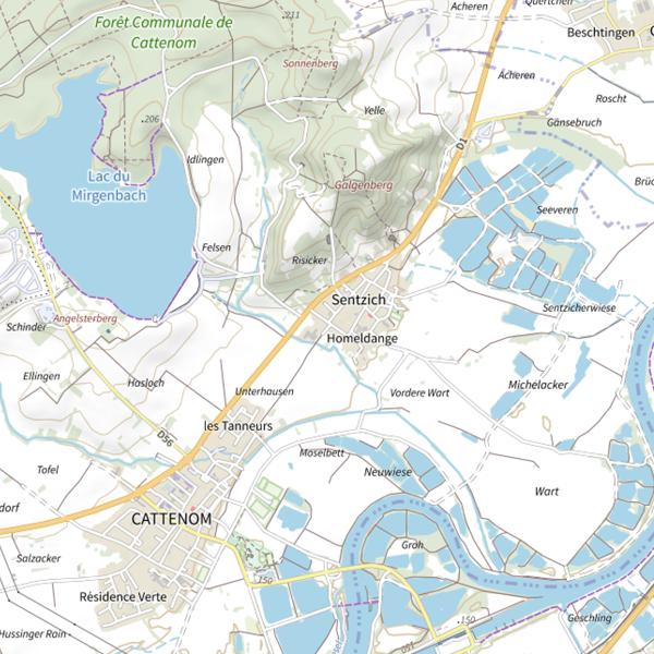 Plan cartographique de Lac du Mirgenbach