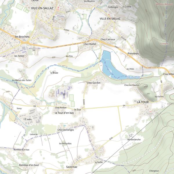 Plan cartographique de Lac du Mole