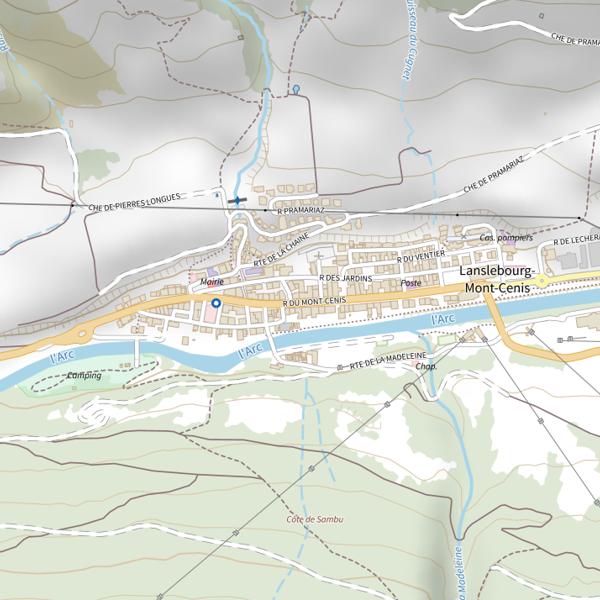 Plan cartographique de Lac du Mont Cenis