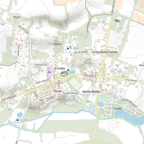 Plan cartographique de Lac du Pesqué