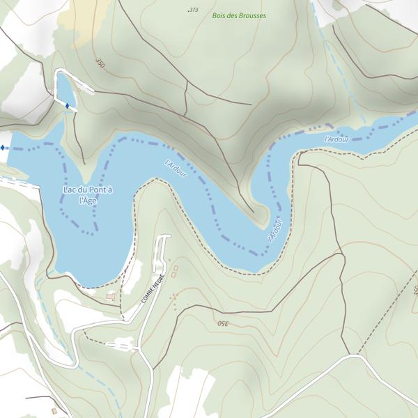 Plan cartographique de Lac du Pont À l'Age (Laurière)