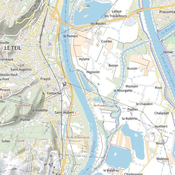 Plan cartographique de Lac du Pont Rouge ou Bruno Cosma