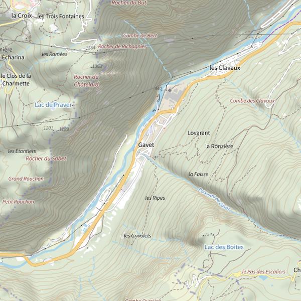 Plan cartographique de Lac du Poursollet