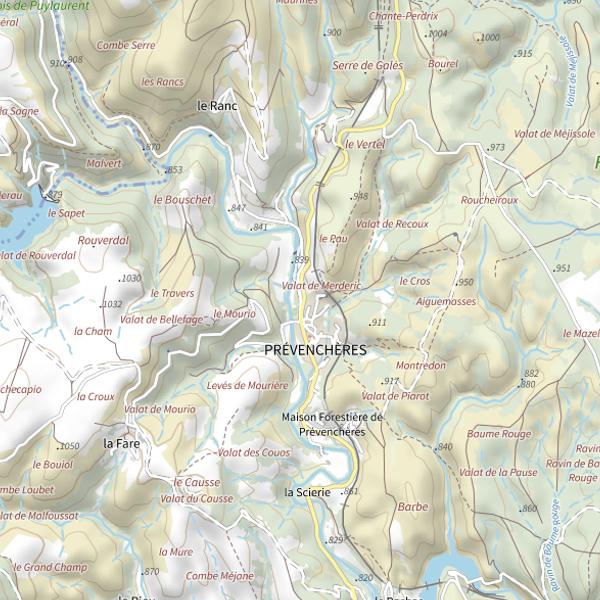 Plan cartographique de Lac du Rachas