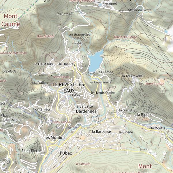 Plan cartographique de Lac du Revest
