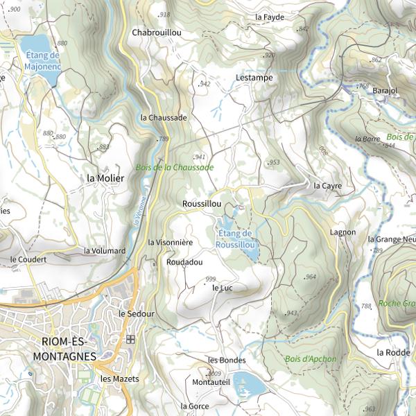 Plan cartographique de Lac du Roussillou