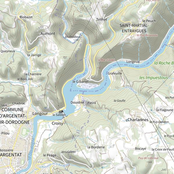 Plan cartographique de Lac du Sablier