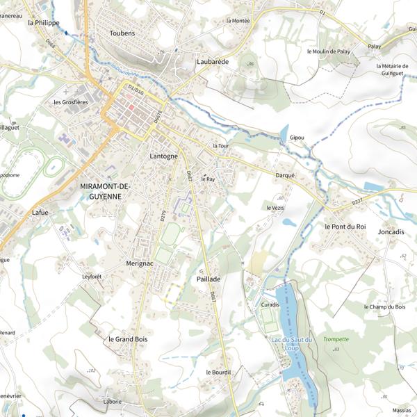 Plan cartographique de Lac du Saut du Loup