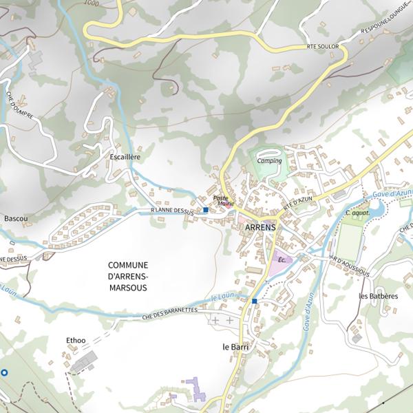 Plan cartographique de Lac du Tech