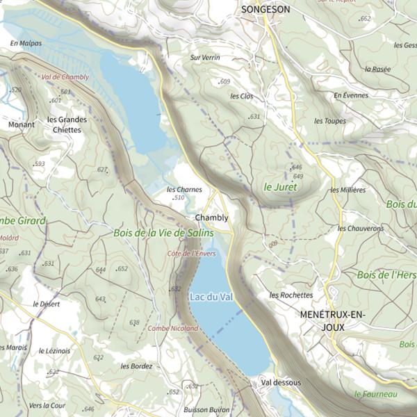 Plan cartographique de Lac du Val