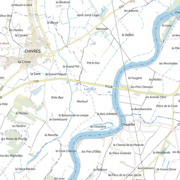 Plan cartographique de Lac Duc