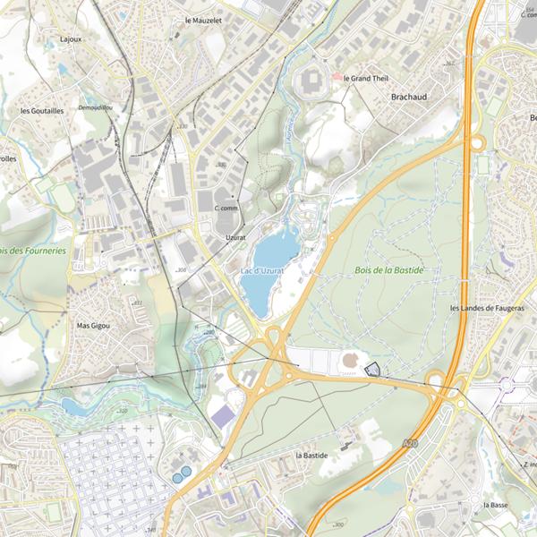 Plan cartographique de Lac d'Uzurat