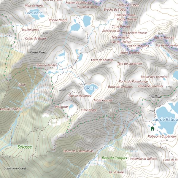 Plan cartographique de Lac Fer