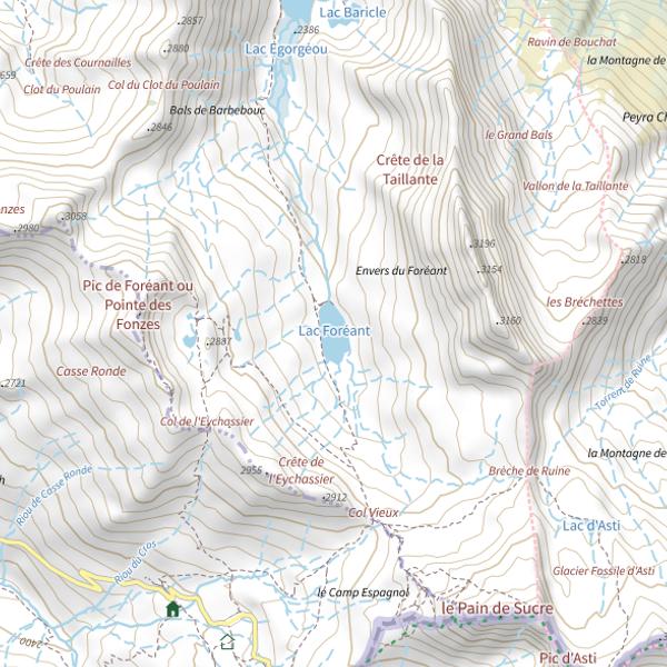 Plan cartographique de Lac Foréant