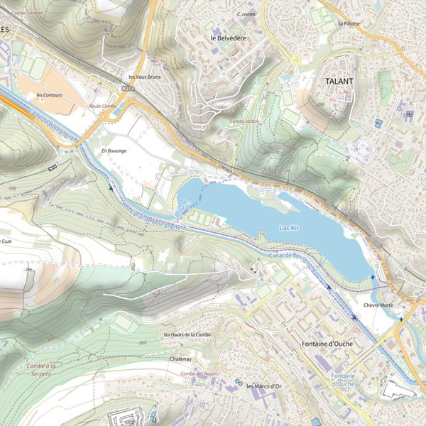 Plan cartographique de Lac Kir