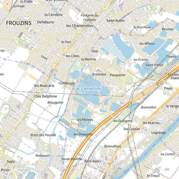 Plan cartographique de Lac Lamartine