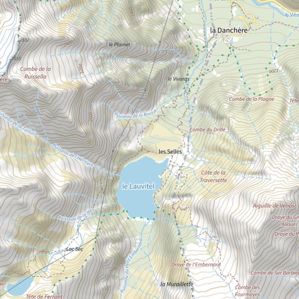 Plan cartographique de Lac le Lauvitel
