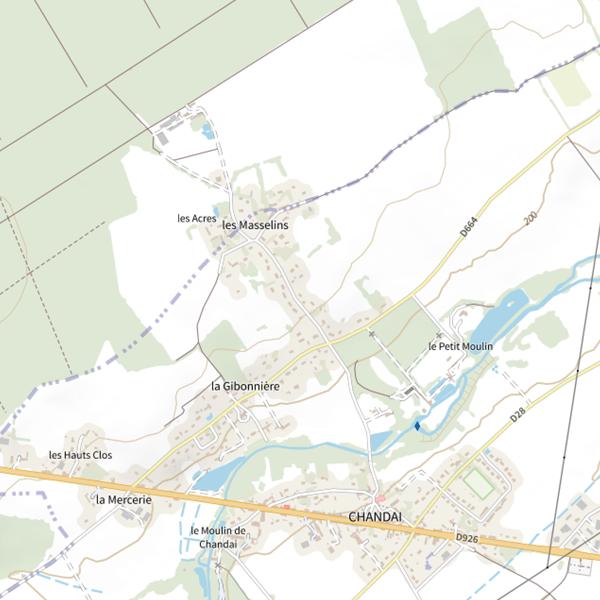 Plan cartographique de Lac les Masselins