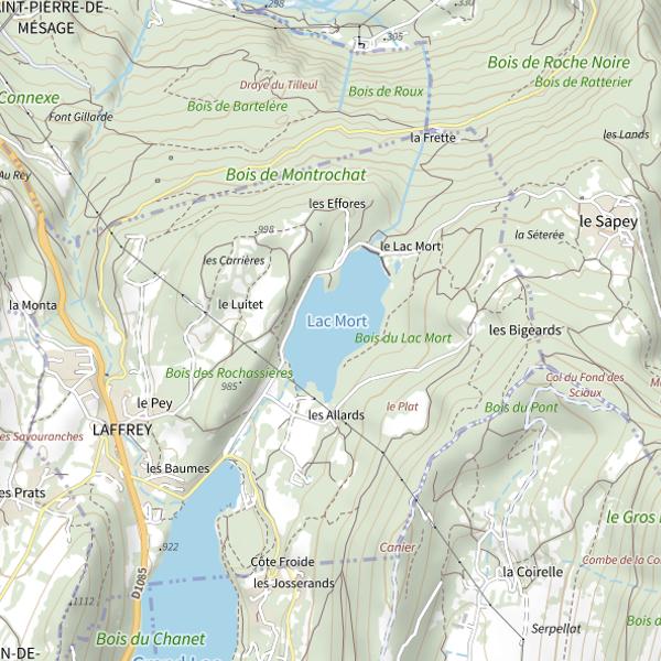 Plan cartographique de Lac Mort