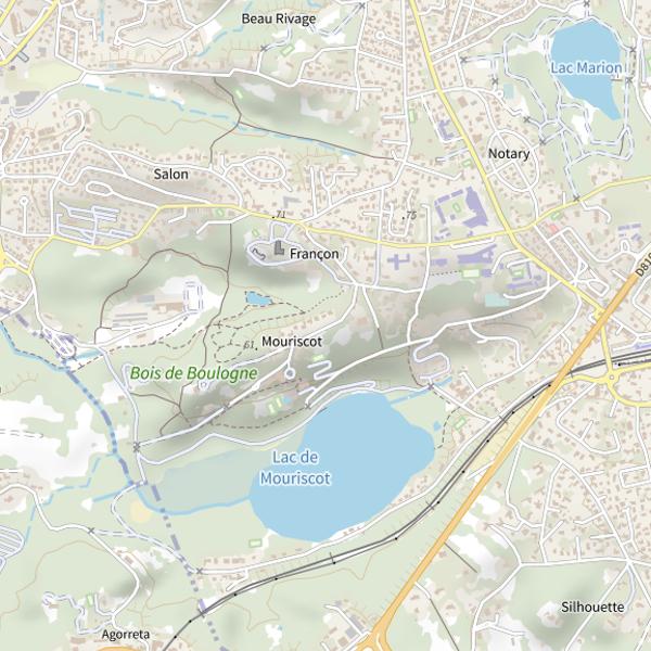 Plan cartographique de Lac Mouriscot