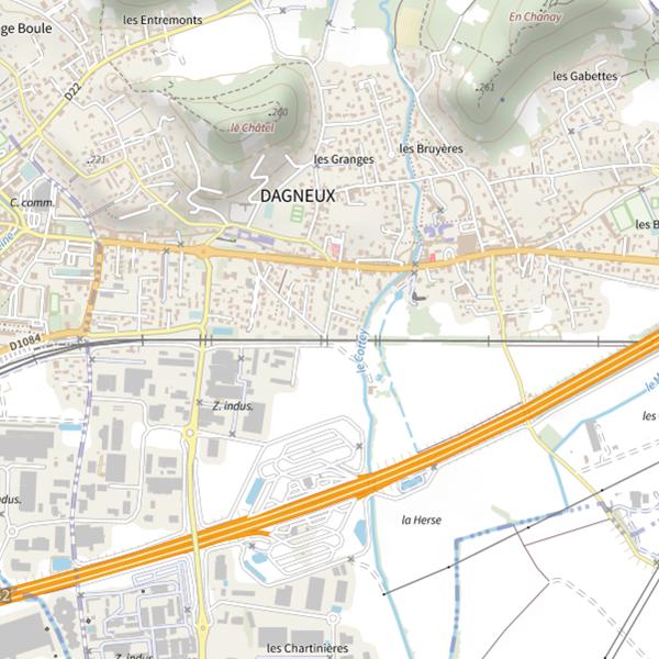 Plan cartographique de Lac Neyton