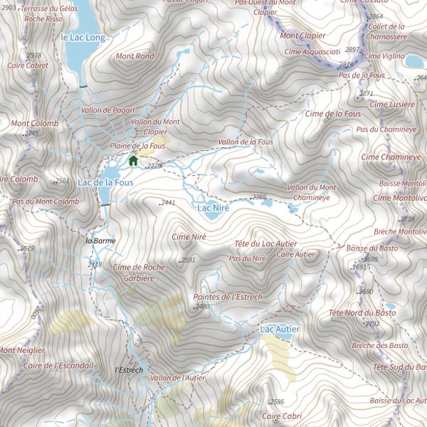 Plan cartographique de Lac Niré