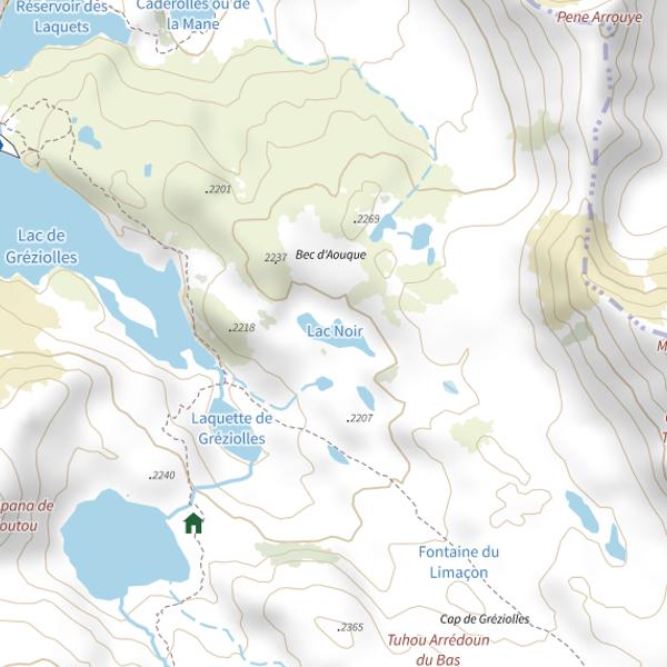 Plan cartographique de Lac Noir (Bagnères-de-Bigorre)
