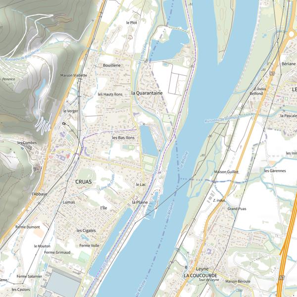Plan cartographique de Lac Nord Cruas