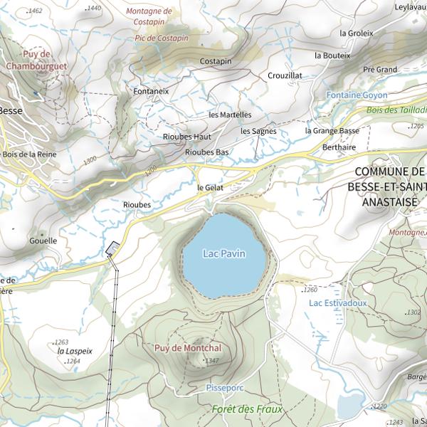Plan cartographique de Lac Pavin