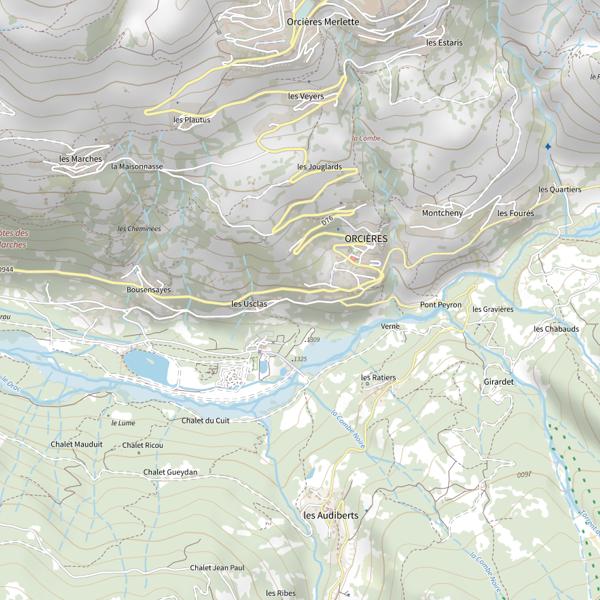 Plan cartographique de Lac Profond