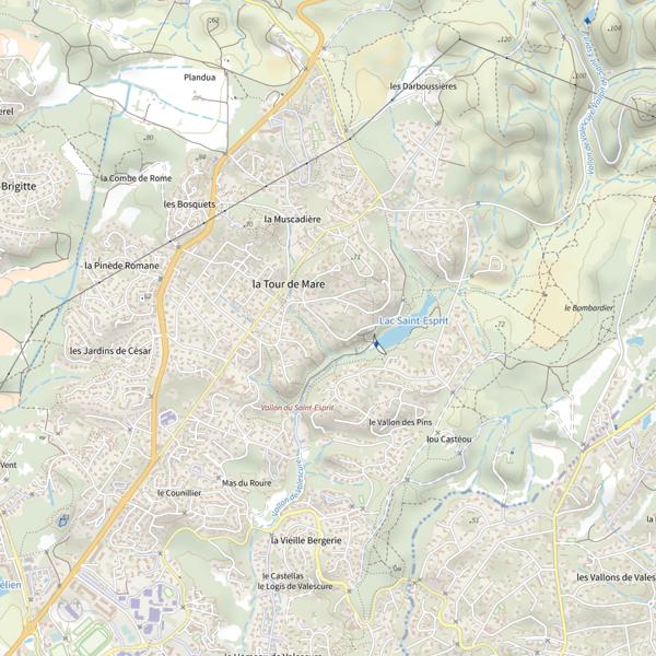 Plan cartographique de Lac Saint Esprit