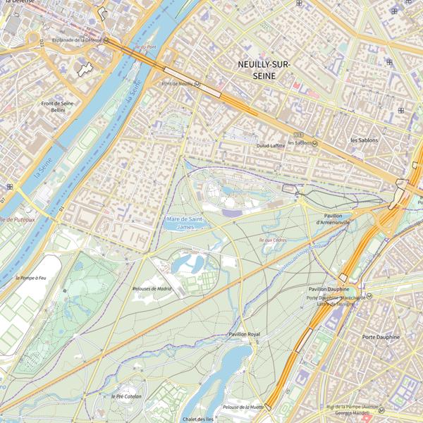 Plan cartographique de Lac Saint James