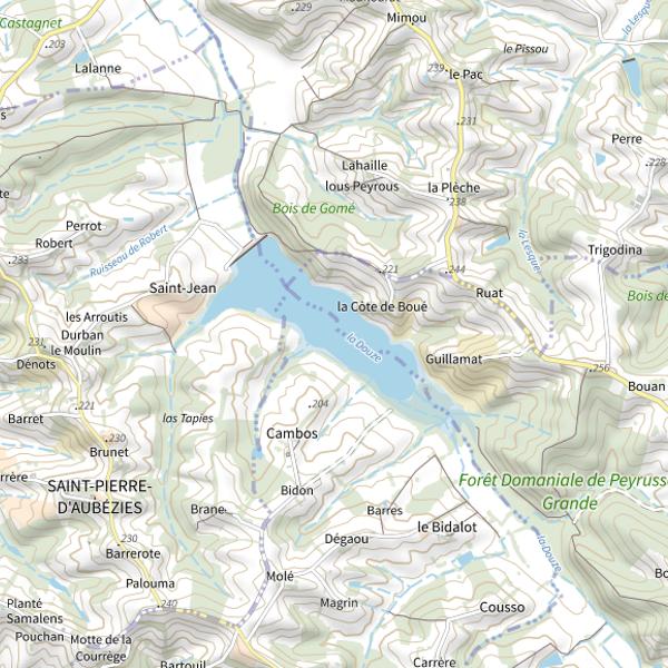 Plan cartographique de Lac Saint-Jean