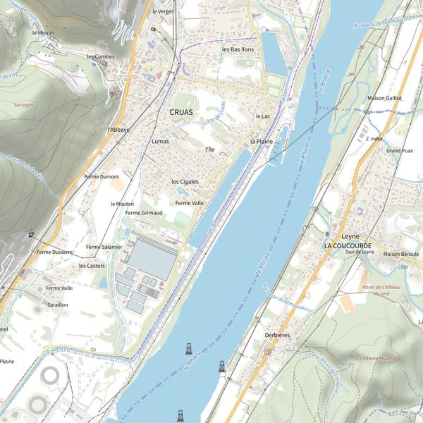 Plan cartographique de Lac Sud Cruas