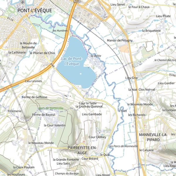 Plan cartographique de Lac Terre d'Auge