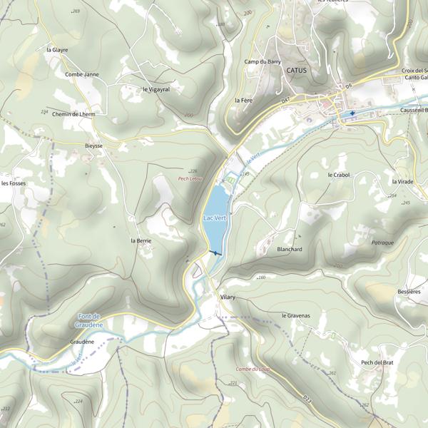 Plan cartographique de Lac Vert (Catus)