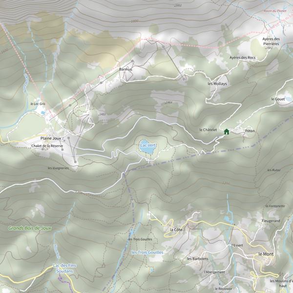Plan cartographique de Lac Vert (Passy)
