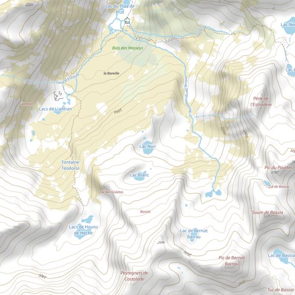 Plan cartographique de Lacs de Bassia