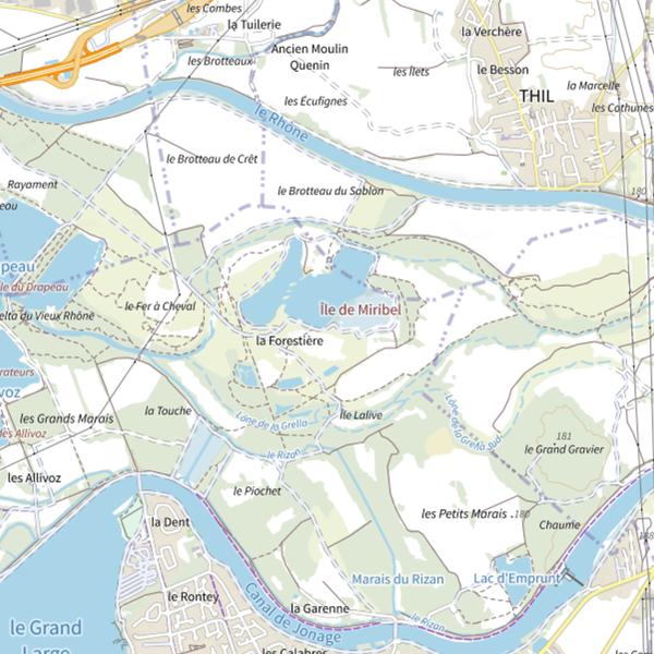 Plan cartographique de Lacs de la Forestiere