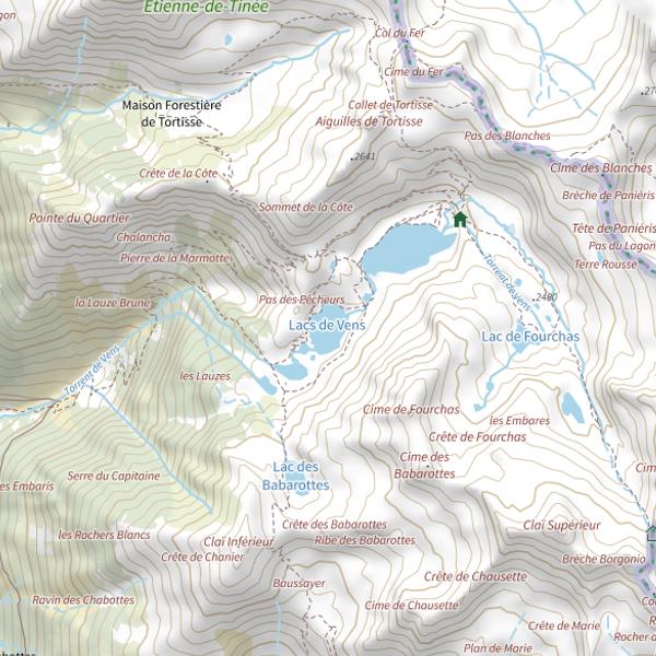Plan cartographique de Lacs de Vens