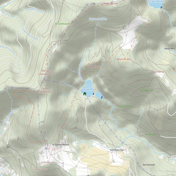 Plan cartographique de Lacs des Grand et Petit Neuweiher