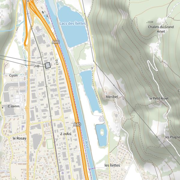Plan cartographique de Lacs des Îlettes