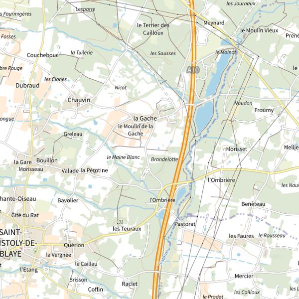 Plan cartographique de Lacs du Moulin Blanc