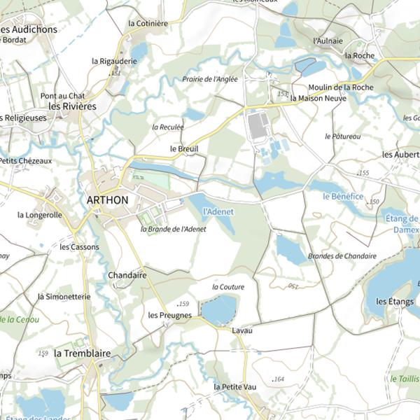 Plan cartographique de L'Adenet