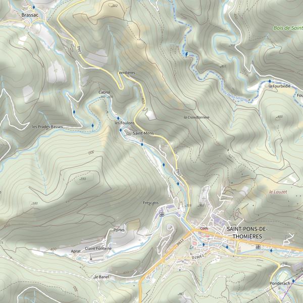 Plan cartographique de L'Aguze