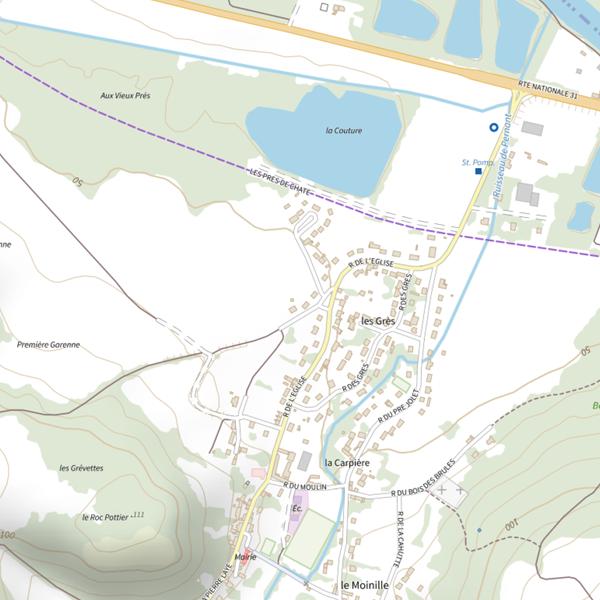 Plan cartographique de Lake Evers