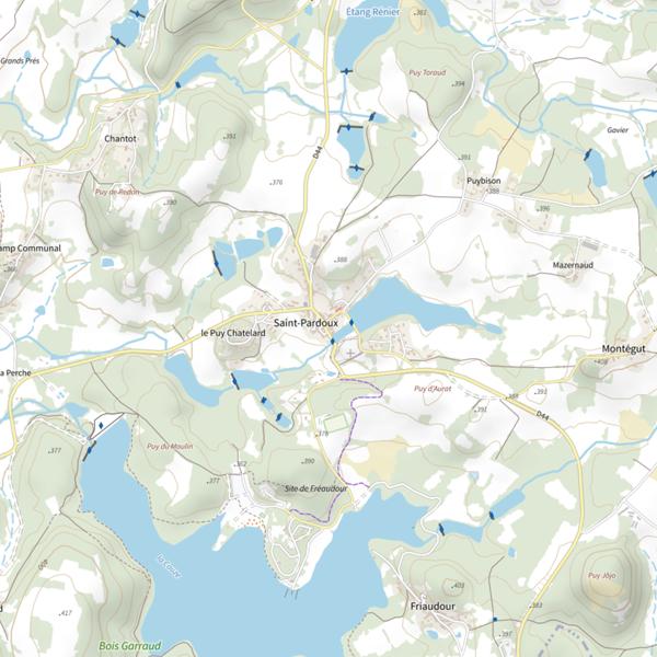 Plan cartographique de Lake Héritage