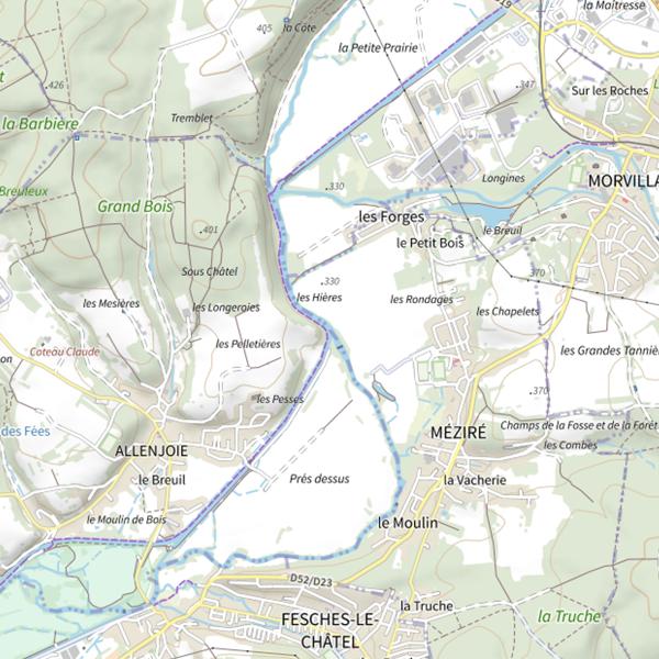 Plan cartographique de L'Allan