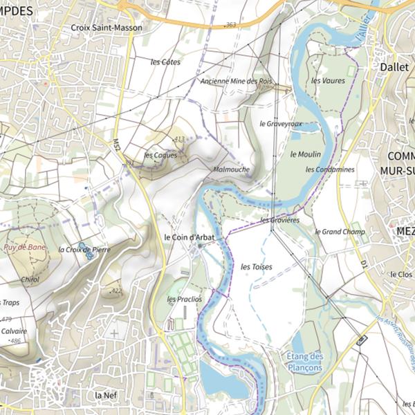 Plan cartographique de L'Allier à Malmouche