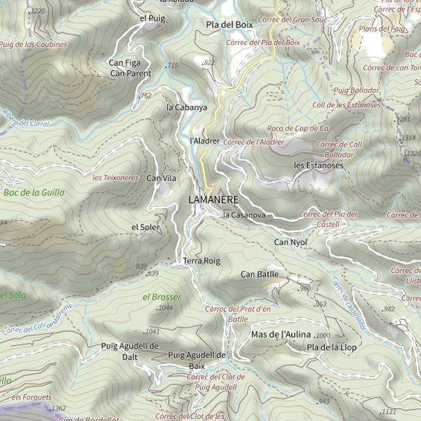 Plan cartographique de Lamanere